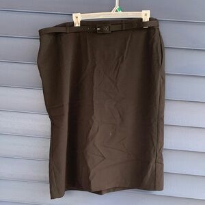 JM Collection Black Pencil Skirt With Belt